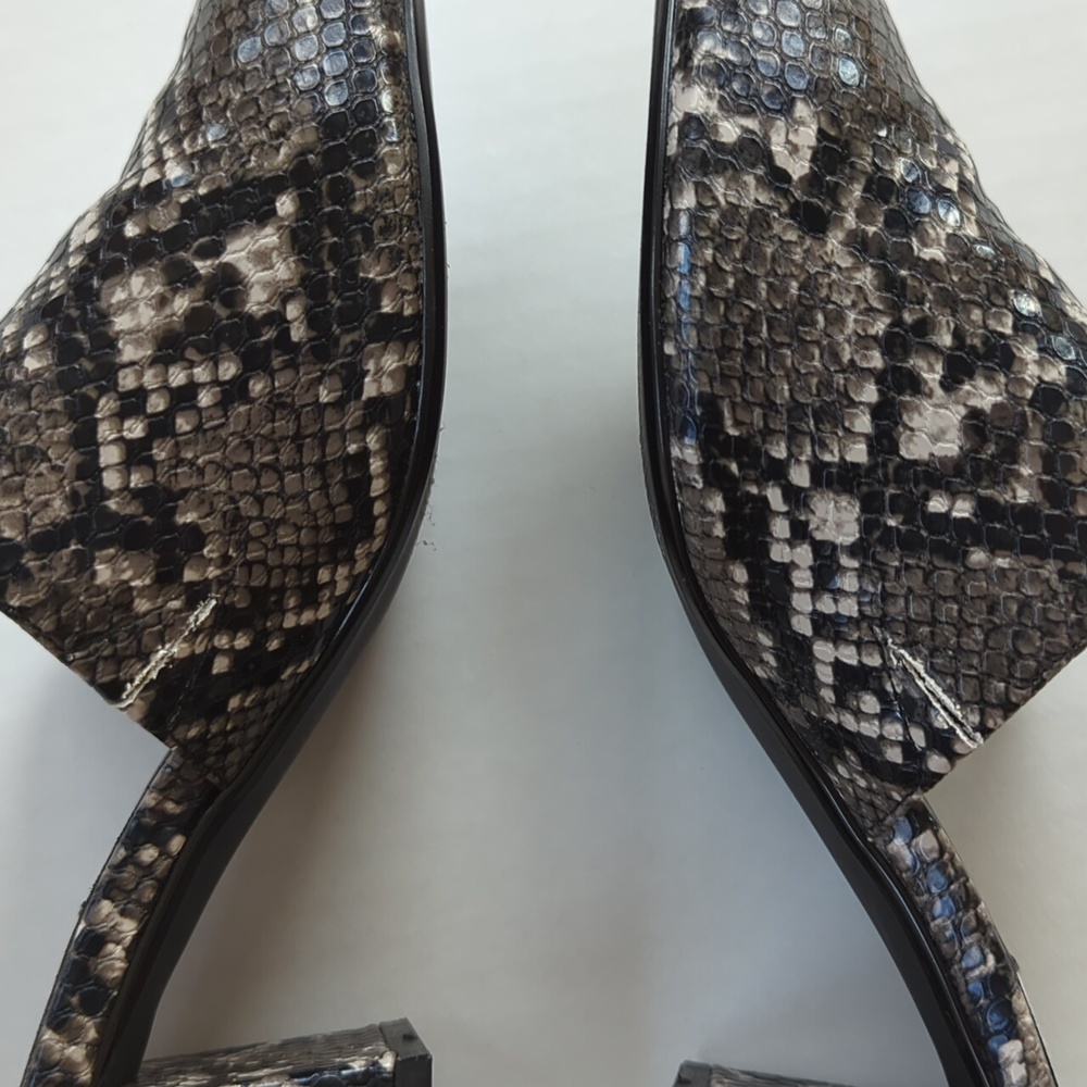 Steve Madden Snake Skin Print Block Heel Mule Sli… - image 7